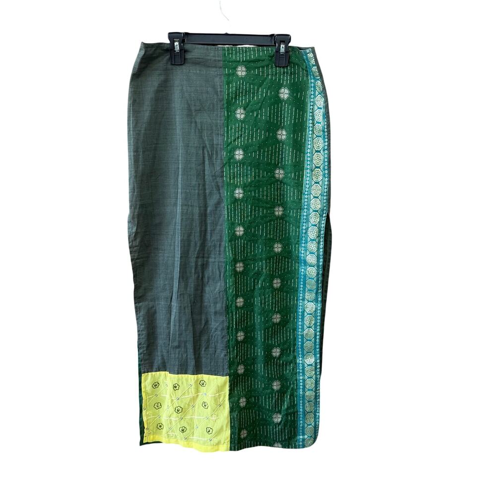 Paul Ropp Size Medium Skirt Cotton Boho Bohemian Patchwork Embroidered